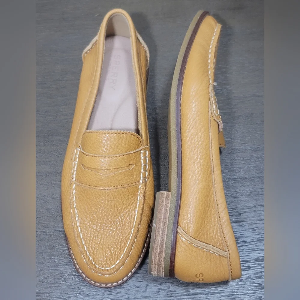 Sperry Tan Leather Loafers - Picture 3 of 8